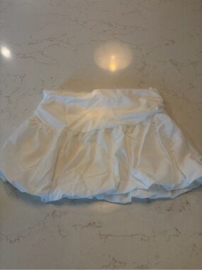 White Bubble Mini Skirt - Women's Fashion